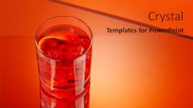  Presentation with cocktail - Presentation design enhanced with negroni-cocktail-on-orange-background background and a red colored foreground