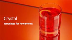  Presentation with cocktail - PPT theme having negroni-cocktail-on-orange-background background and a  colored foreground