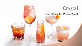  Presentation with orange slice - Slide deck having negroni-tonic-cocktail-close-up background and a white colored foreground