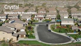  Presentation with neighborhood - Beautiful presentation design featuring new contemporary suburban neighborhood backdrop and a tawny brown colored foreground