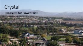  Presentation with neighborhoods - Colorful slides enhanced with elevated view of new contemporary backdrop and a light blue colored foreground