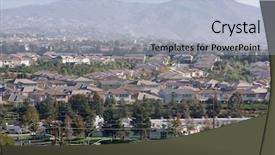  Presentation with neighborhoods - Presentation theme having elevated view of new contemporary background and a light blue colored foreground