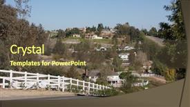  Presentation with neighborhoods - Audience pleasing PPT theme consisting of elevated view of new contemporary backdrop and a tawny brown colored foreground