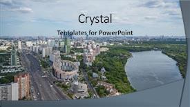  Presentation with river forest - Beautiful presentation featuring neighborhood khoroshevo-mnevniki highway river and forest at summer in moscow russia backdrop and a light blue colored foreground