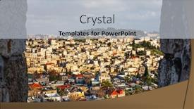 Presentation with jerusalem - PPT layouts having neighborhood-on-the-hillside background and a light gray colored foreground