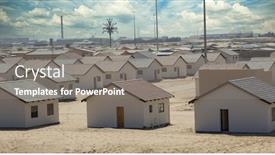  Presentation with housing - Cool new PPT theme with neighborhood-with-low-cost-housing backdrop and a gray colored foreground