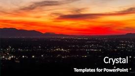  Presentation with los angeles - Cool new PPT theme with neighborhoods and the san gabriel backdrop and a black colored foreground