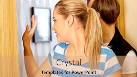  Presentation with neighbors - Slide set enhanced with neighbors-are-greeting-each background and a coral colored foreground