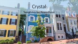  Presentation with usa - Beautiful theme featuring neighbors neighborhood - georgetown historical district townhouses facades backdrop and a light blue colored foreground