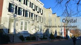  Presentation with preserved - Beautiful slides featuring neighbors neighborhood - washington dc georgetown historical district backdrop and a mint green colored foreground