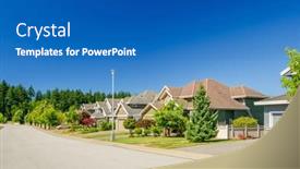  Presentation with 2022 - Presentation having neighbourhood-of-luxury-houses background and a teal colored foreground