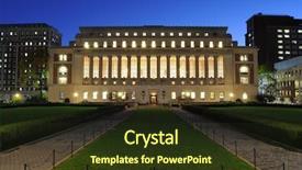  Presentation with butler - Beautiful slides featuring neo classic - butler library at columbia university backdrop and a tawny brown colored foreground