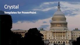 Presentation with united states capitol building - Presentation theme enhanced with neo classic - capitol in washington dc is background and a  colored foreground