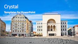  Presentation with opera - Amazing presentation theme having beautiful curly young woman in dress dark portrait backdrop and a dark gray colored foreground