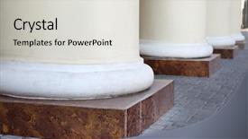  Presentation with bases - PPT layouts featuring neo classic - column bases of an old background and a light gray colored foreground