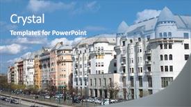  Presentation with simple art elegant - Beautiful PPT layouts featuring neo classic - elegant mansions along the danube backdrop and a teal colored foreground