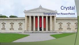  Presentation with classic - Beautiful PPT layouts featuring neo classic - glyptothek building in munich germany backdrop and a sky blue colored foreground