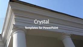  Presentation with medieval building columns - Theme having neo classic - roof with columns background and a gray colored foreground