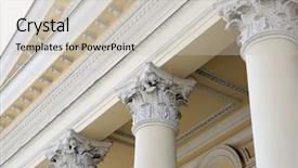  Presentation with roof - Amazing theme having neo classic - roof with columns backdrop and a soft green colored foreground