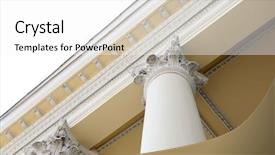  Presentation with roof - Amazing theme having neo classic - roof with columns backdrop and a  colored foreground