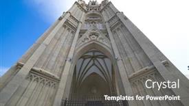  Presentation with gothic cathedral - Beautiful presentation featuring neo-gothic-front-door-buen backdrop and a gray colored foreground
