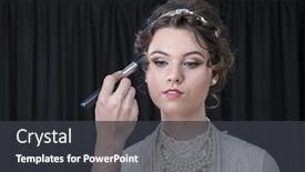  Presentation with victorian - PPT theme enhanced with neo-victorian model being made up background and a dark gray colored foreground