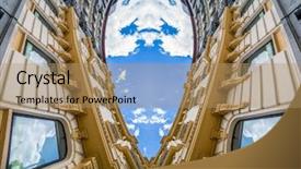  Presentation with architecture - Theme consisting of neoclassical building with great curve background and a coral colored foreground