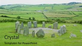  Presentation with county cork - Presentation theme enhanced with neolithic - drombeg stone circle county cork background and a tawny brown colored foreground