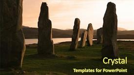  Presentation with neolithic - Cool new PPT theme with neolithic - stone circle at callanish isle backdrop and a wine colored foreground