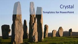  Presentation with neolithic - Audience pleasing slide set consisting of neolithic - stone circle callanish outer hebrides backdrop and a light blue colored foreground