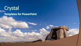  Presentation with neolithic - Colorful slide deck enhanced with neolithic - tapadao dolmen in crato backdrop and a ocean colored foreground