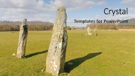  Presentation with neolithic - Amazing PPT theme having neolithic standing stones in western backdrop and a light blue colored foreground
