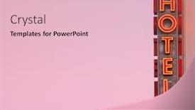  Presentation with pink sky - Colorful presentation design enhanced with neon-hotel-sign backdrop and a lemonade colored foreground