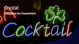  Presentation with neon - Audience pleasing presentation theme consisting of neon label cocktail and sign backdrop and a wine colored foreground