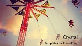  Presentation with vintage retro - PPT layouts featuring neon light - fair ride shot background and a lemonade colored foreground