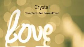  Presentation with love - Theme consisting of neon light - love style abstract defocused background background and a yellow colored foreground