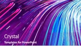  Presentation with neon - Audience pleasing slide set consisting of neon light - panoramic view to beautiful night backdrop and a violet colored foreground