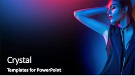  Presentation with sexy girl - Presentation design featuring neon light clubber night life background and a black colored foreground