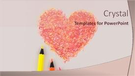  Presentation with abstract art - PPT theme consisting of neon-pencil-and-hand-drawn background and a lemonade colored foreground