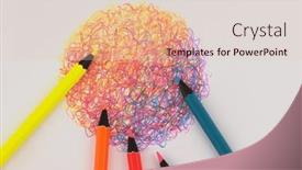  Presentation with abstract art - Slide deck with neon-pencil-and-hand-drawn background and a lemonade colored foreground