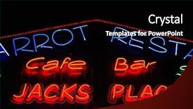  Presentation with signboard - Amazing presentation theme having neon shining signboard at night backdrop and a black colored foreground