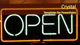  Presentation with signboard - Theme with neon shining signboard with word background and a tawny brown colored foreground