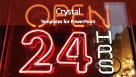  Presentation with neon - PPT layouts consisting of neon shining signboard with word background and a tawny brown colored foreground