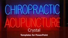  Presentation with chiropractic - Slides with neon-sign-advertising-chiropractic background and a tawny brown colored foreground