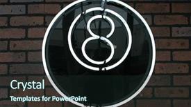  Presentation with neon - Audience pleasing PPT theme consisting of neon sign series 8 ball backdrop and a wine colored foreground