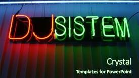  Presentation with neon - Presentation consisting of neon sign series dj sistem background and a wine colored foreground