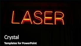  Presentation with laser beams - Cool new PPT theme with neon sign series laser backdrop and a black colored foreground