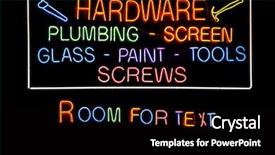  Presentation with neon - Colorful theme enhanced with neon signs letters words backdrop and a black colored foreground