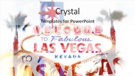  Presentation with las vegas sign - Slide deck enhanced with neon star - double exposure effect background and a white colored foreground