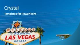  Presentation with las vegas - PPT layouts with neon star - famous las vegas sign background and a gray colored foreground